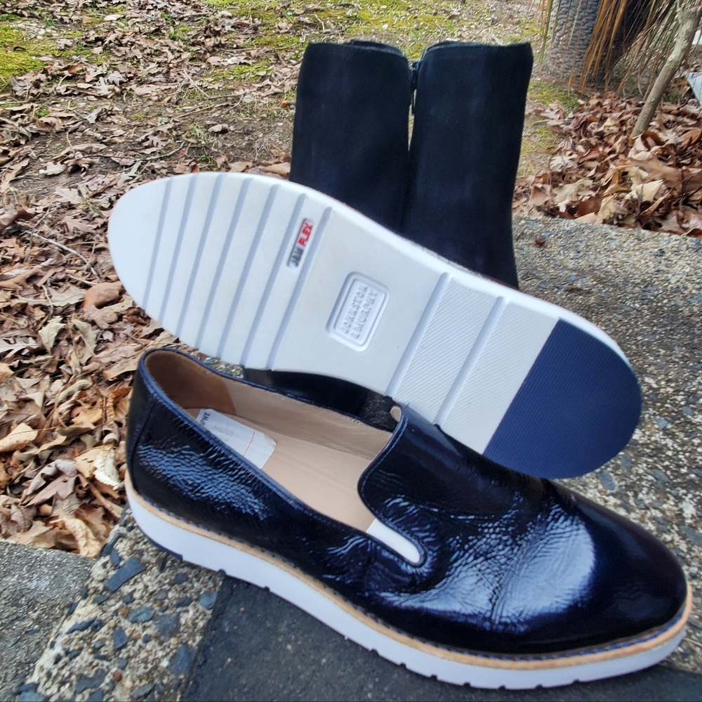 Johnston & Murphy (J&M flex) patent leather Slip ons